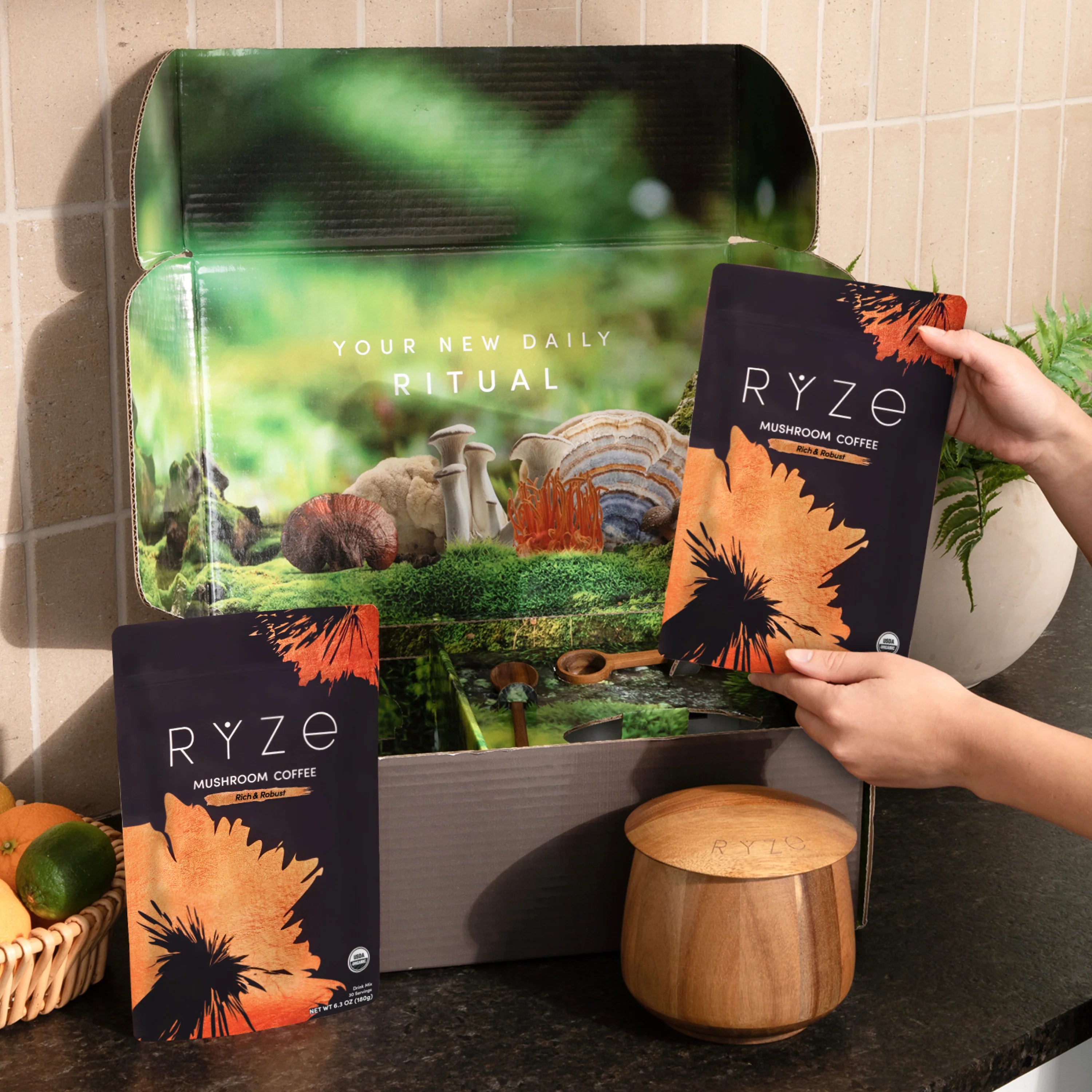 RYZE RYZE Ritual Set Dark Roast (90 Day Plan)