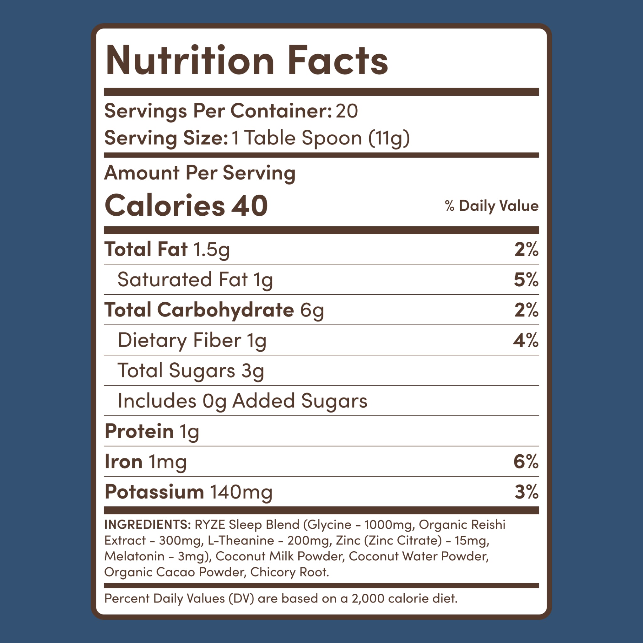 RYZE Mushroom Hot Cocoa (20 servings)