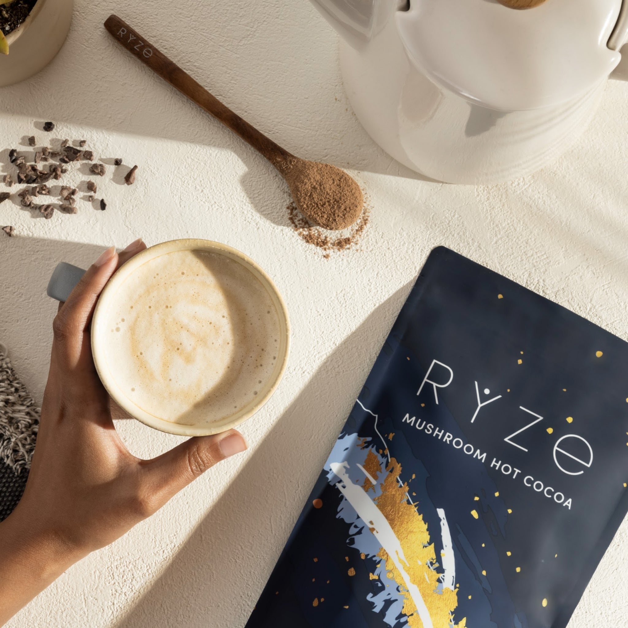 RYZE Mushroom Hot Cocoa (1 Pack - 20 Servings)
