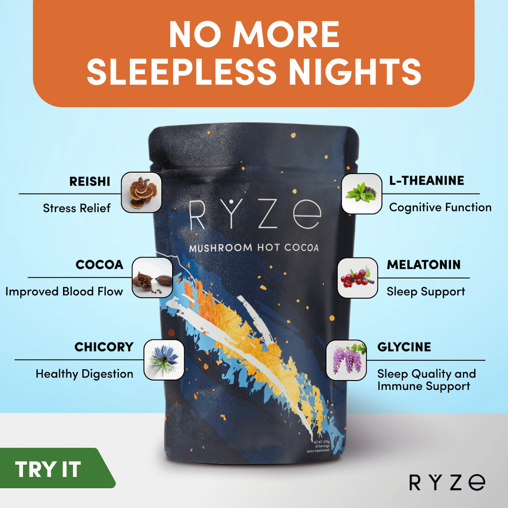 RYZE RYZE Hot Cocoa - with 6 Sleep Superfoods to Help Fall Asleep and Stay Asleep